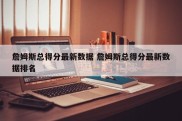詹姆斯总得分最新数据 詹姆斯总得分最新数据排名